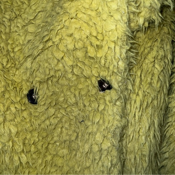 Anthropologie Lime Green Faux Fur Shag Jacket Small - Picture 4 of 5